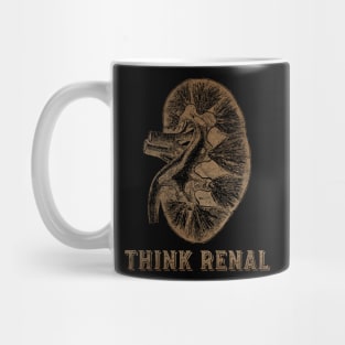 'Think Renal Nephron' Cool Kidney Excretory System Mug